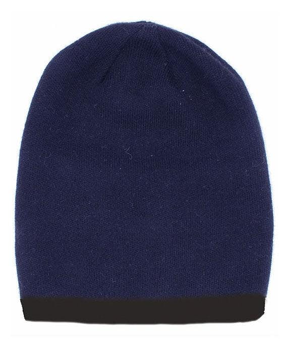 Two Tone Knit Hat (Snap On Pom Sold Separately)