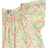 Molly Smocked Neck Ruffle Sleeve Top, Florals