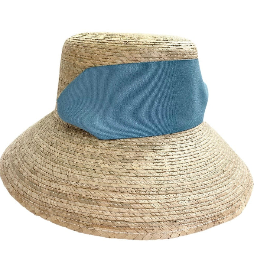 Clematis Bucket Hat (PreOrder Shipping June 15th) - French Blue Wide & Short Grosgrain Ribbon