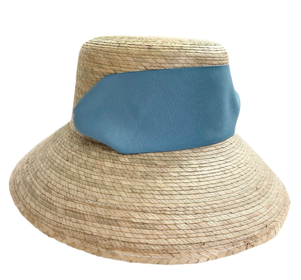 Clematis Bucket Hat (PreOrder Shipping June 15th) - French Blue Wide & Short Grosgrain Ribbon