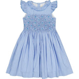 Tulip Pink Gingham Frilled Cap Sleeve Smocked Dress