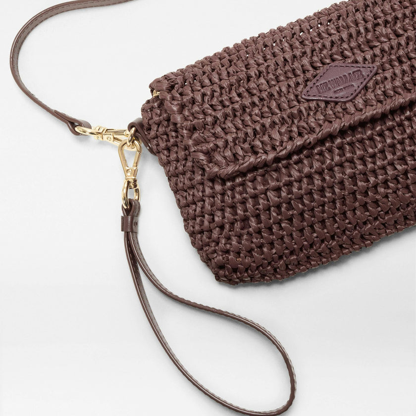 Brown Crochet Crochet Convertible Crossbody