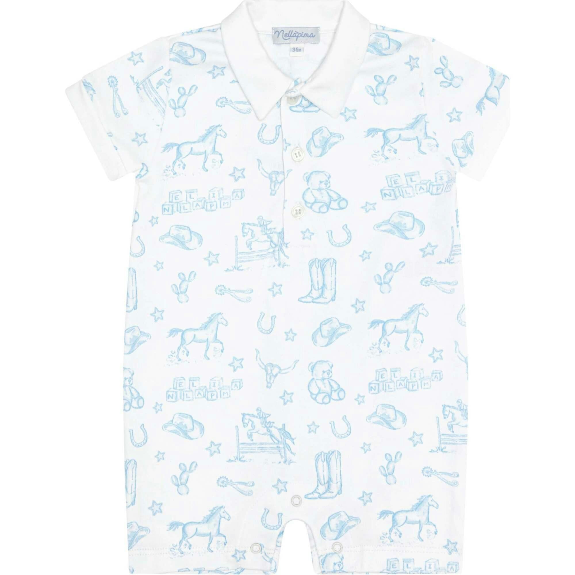Blue Lone Star Toile&nbsp;Romper