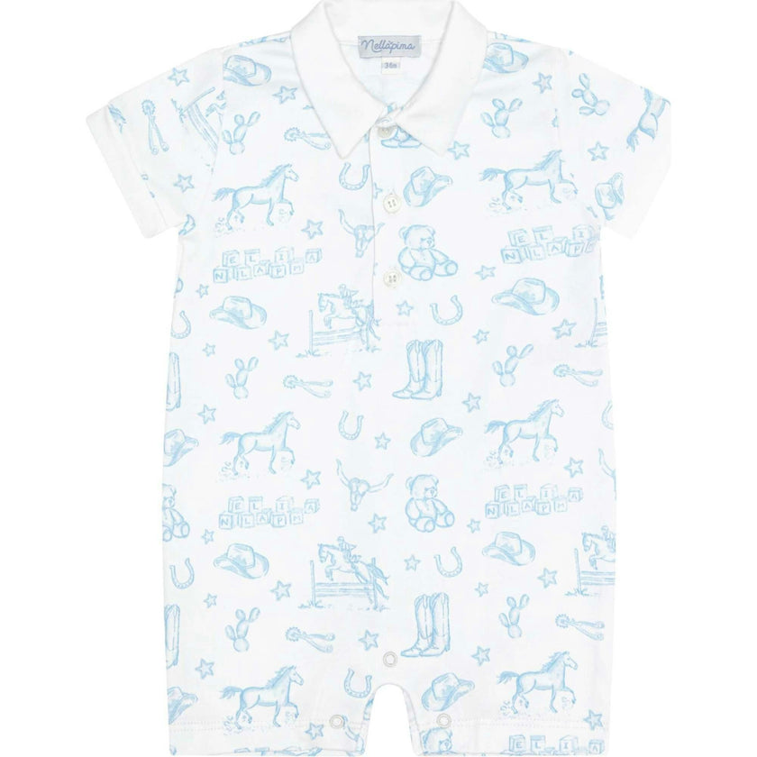Blue Lone Star Toile&nbsp;Romper