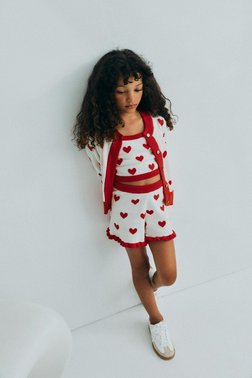 Maqui Top Hearts Jacquard