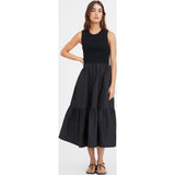 Women's Crew Neck Josephina Dress, Black