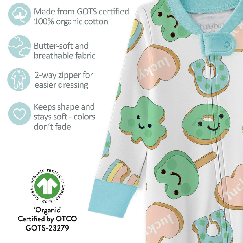 CRUZ Snug Fit Footed Baby Girls Pajamas