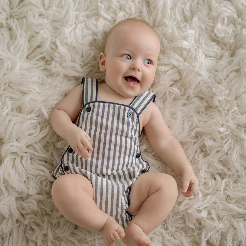 Robbie Linen Sleeveless Bubble Romper