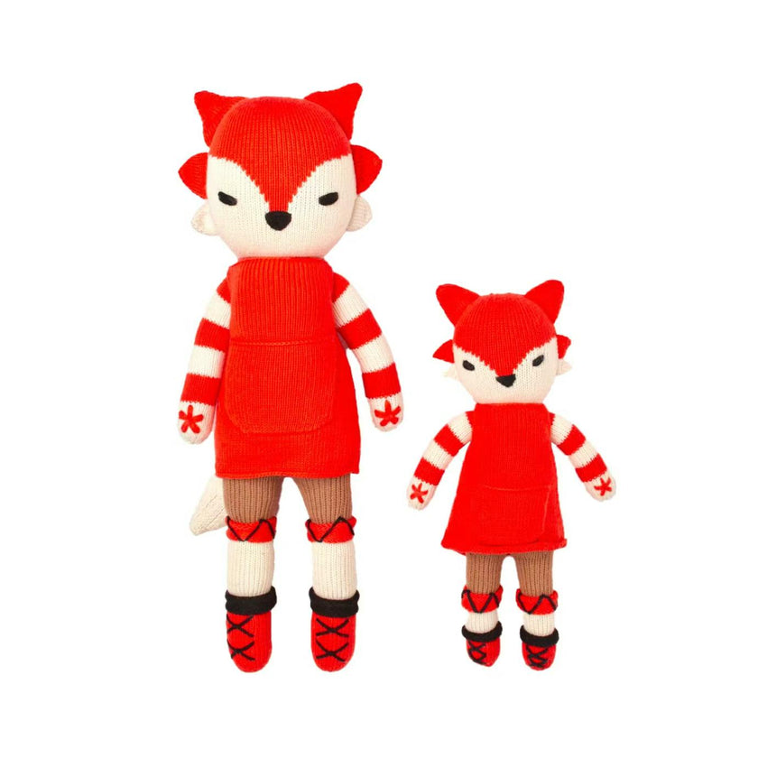 Fox Stuffed Animal | Handmade Knit Doll For Babies