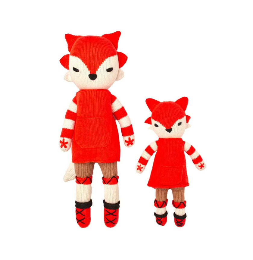 Fox Stuffed Animal | Handmade Knit Doll For Babies