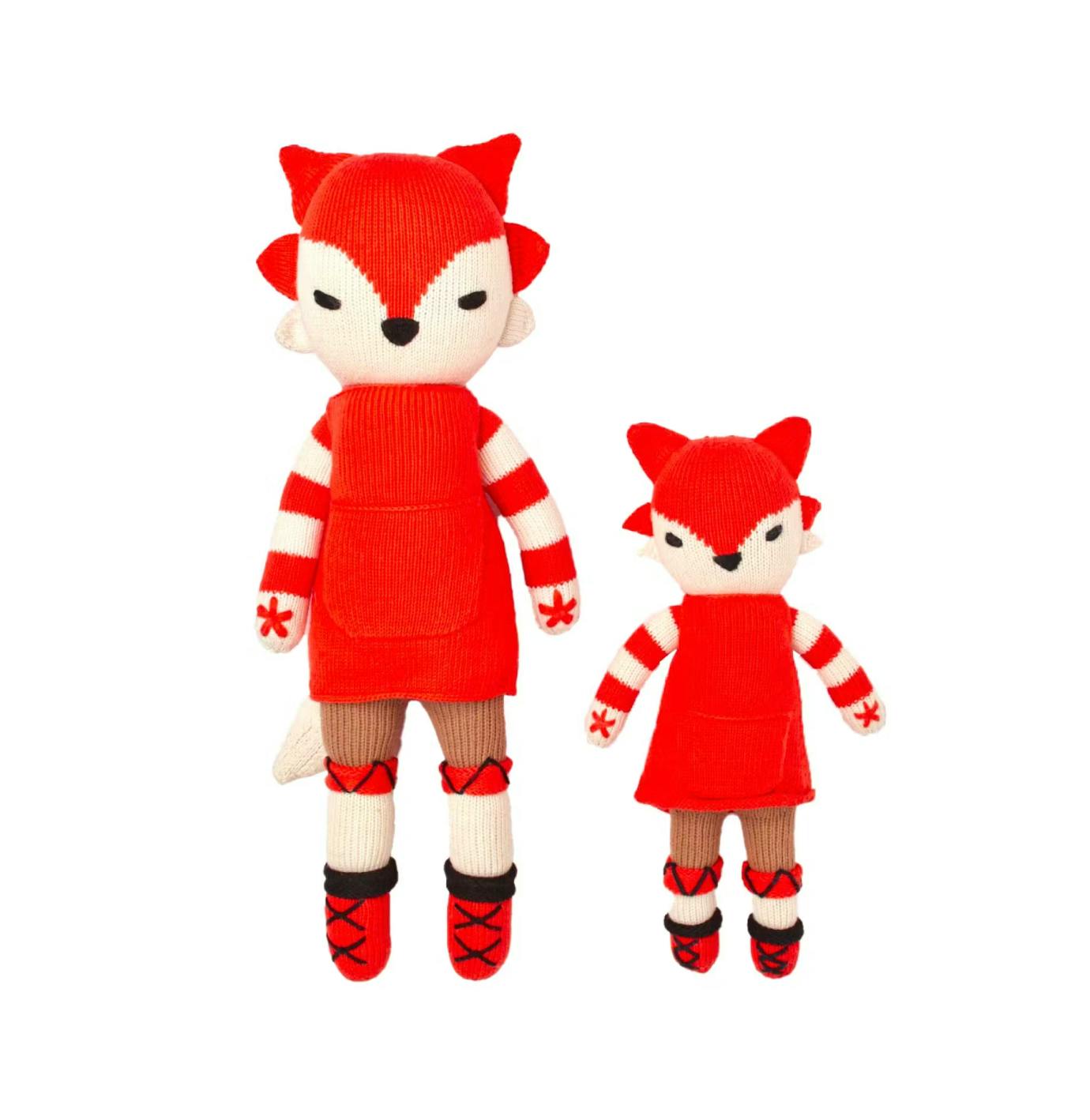 Fox Stuffed Animal | Handmade Knit Doll For Babies