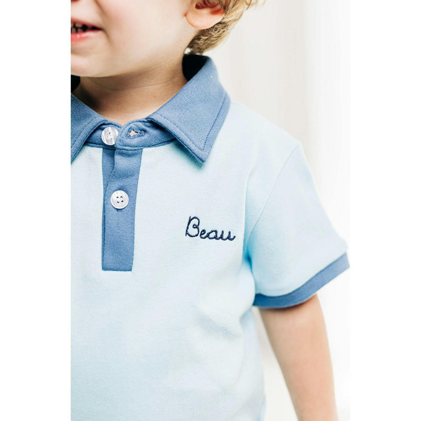 Custom Embroidered Contrast Polo Shirt