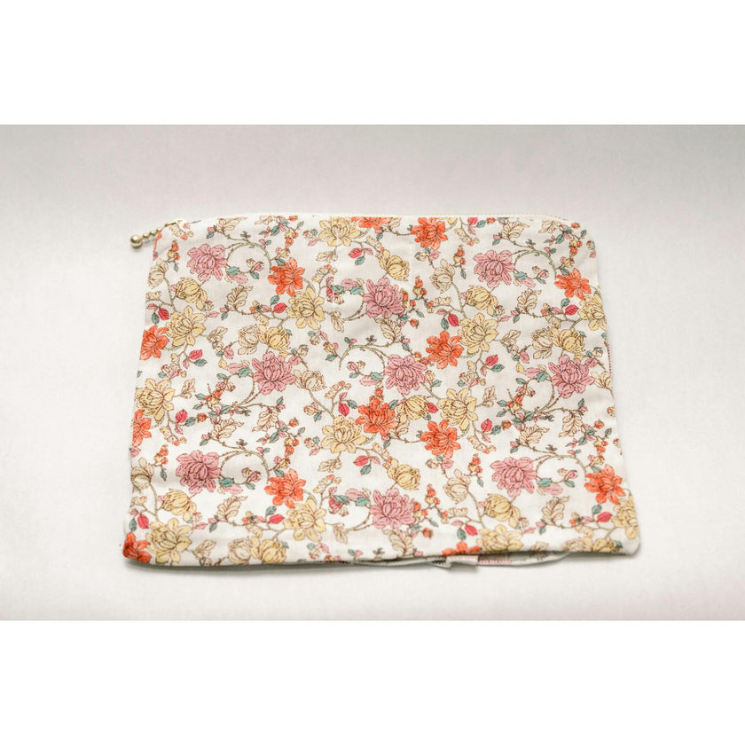 Midsummer Vine Timeless Floral Ruffle Zipper Pouch