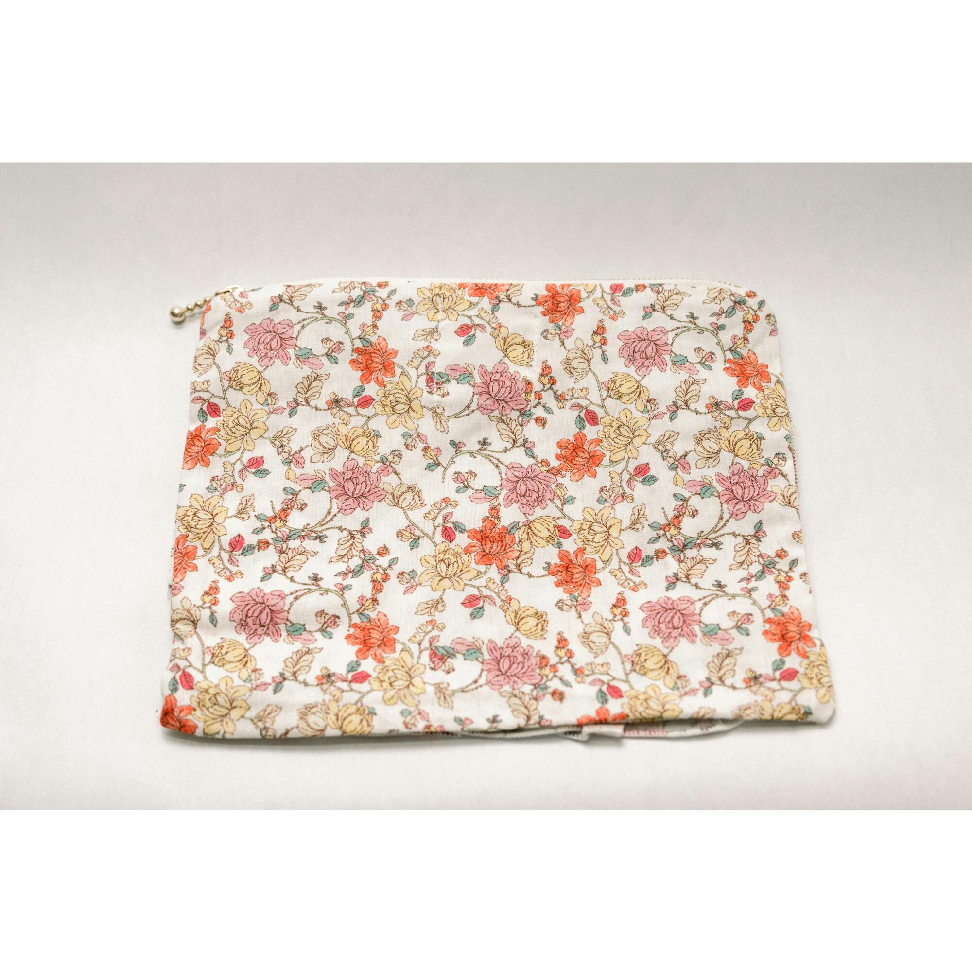 Midsummer Vine Timeless Floral Ruffle Zipper Pouch