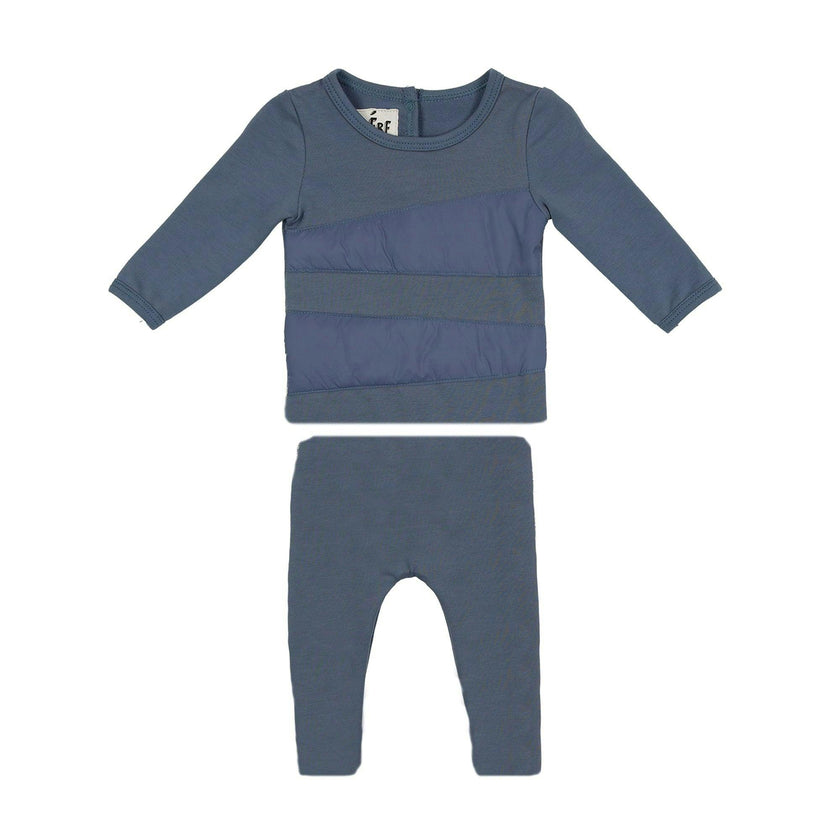 Puffed Triangle Long Sleeve Top & Pant 2-Piece Set