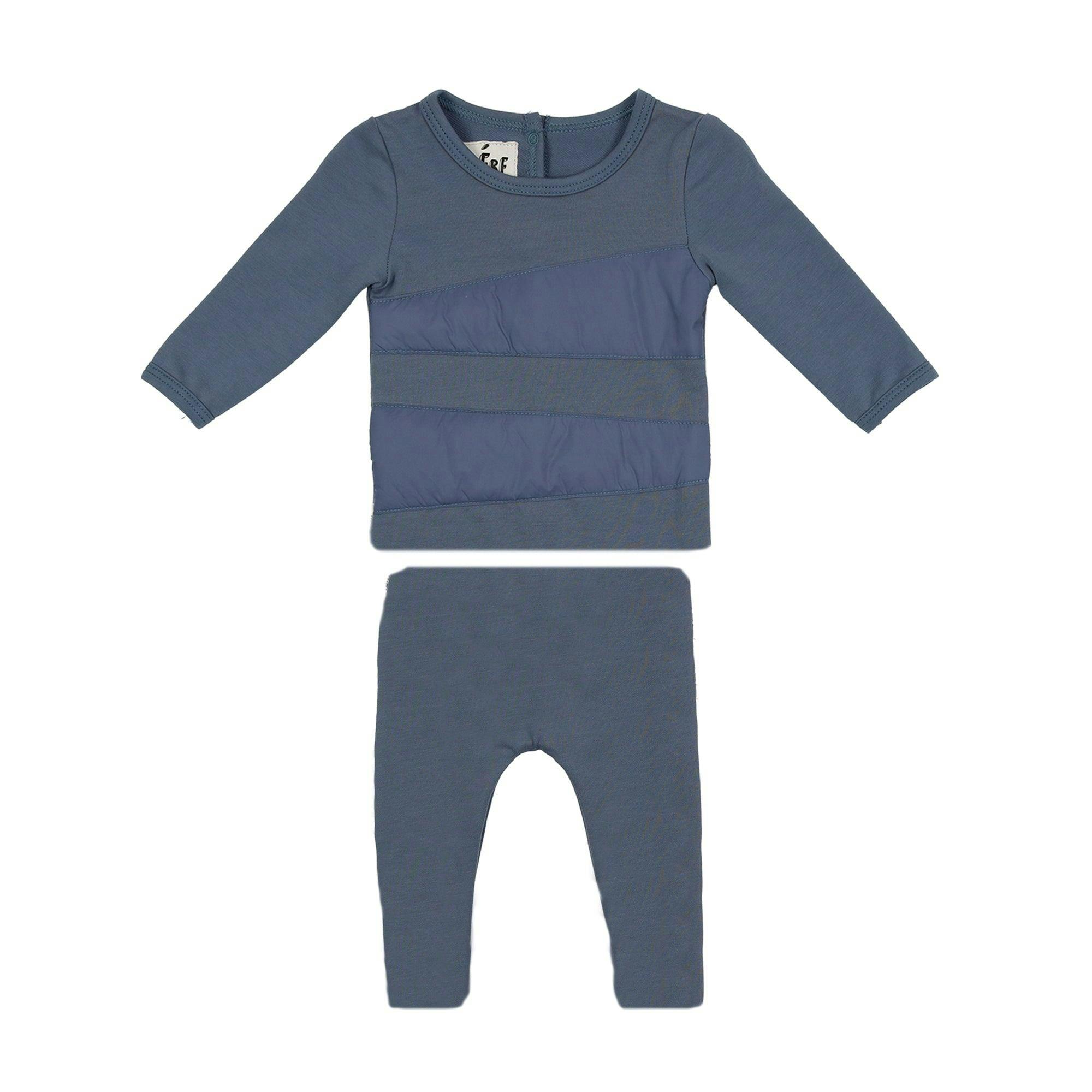 Puffed Triangle Long Sleeve Top & Pant 2-Piece Set