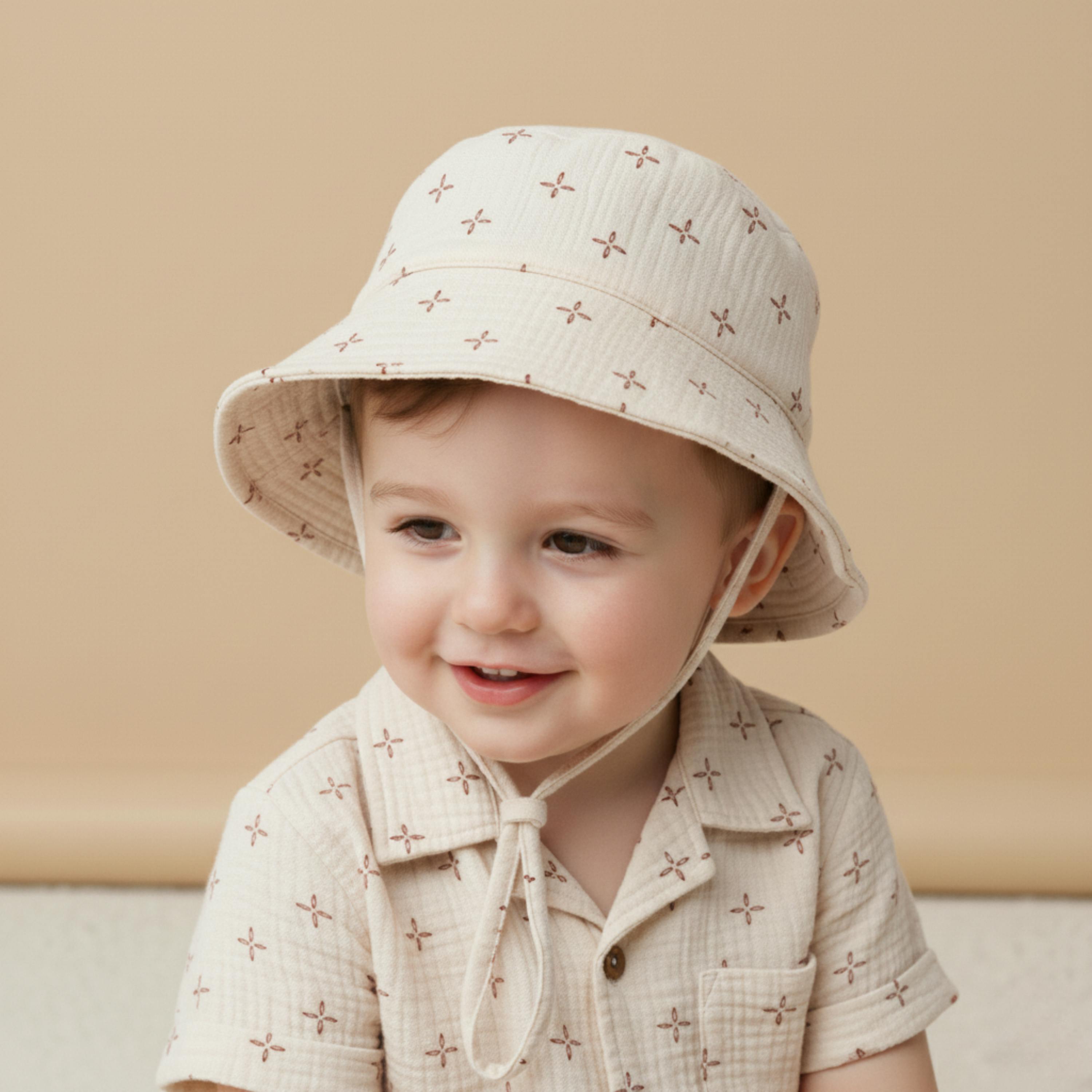 Organic Bucket Sun Hat - Cross