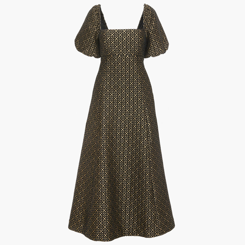 The Matilda Dress - Metallic Brocade