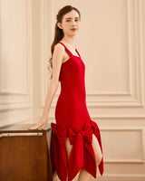 Radiant Red Elliston Bow-Tail Dress