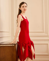 Radiant Red Elliston Bow-Tail Dress