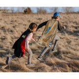 Reversible Blue Lightning Holographic Cape