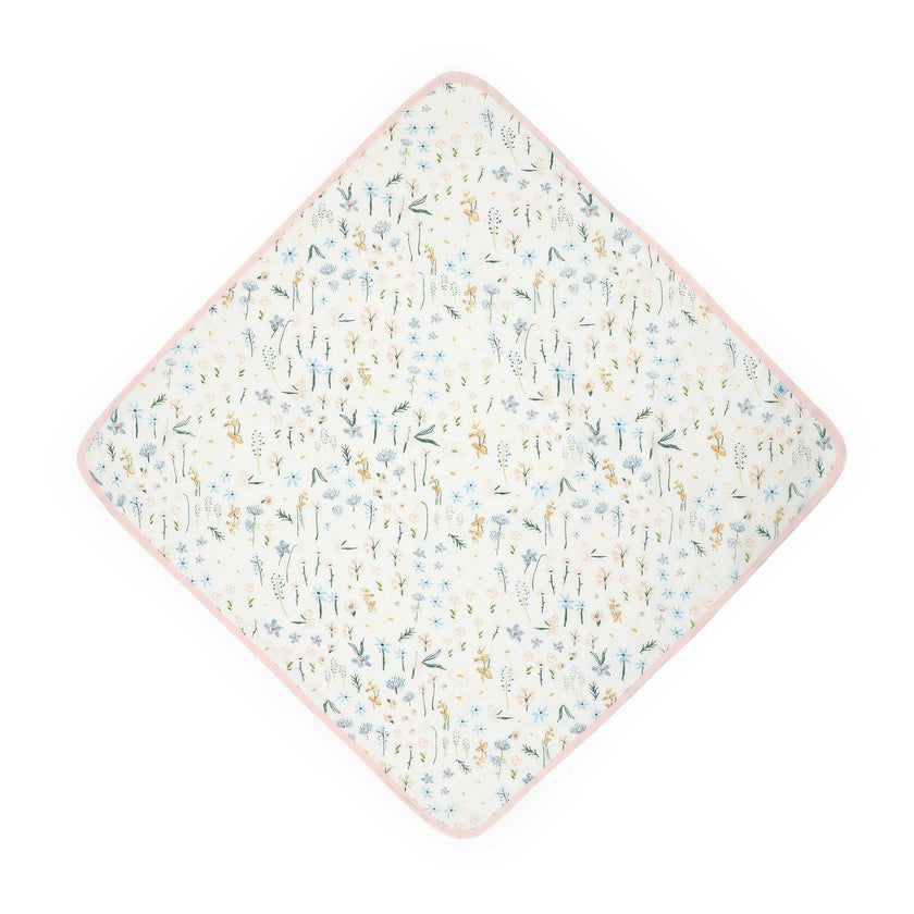 Infant Hooded Towel - Pastel Petals
