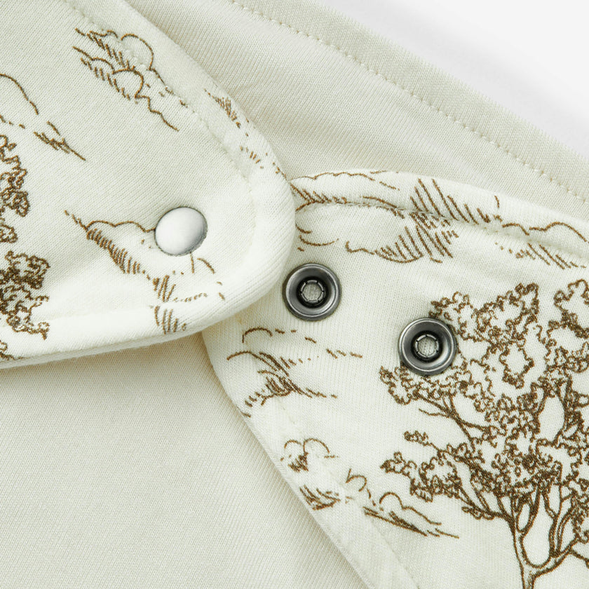 Country Toile Luxe Stretch Kerchief Bib