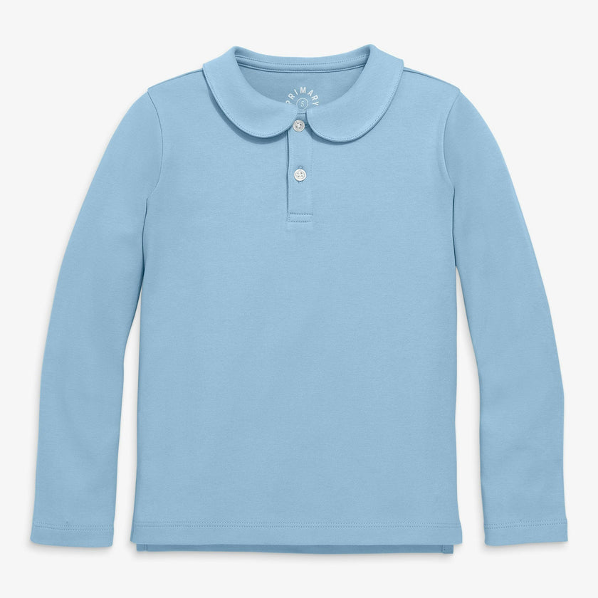 Kids long sleeve peter pan polo