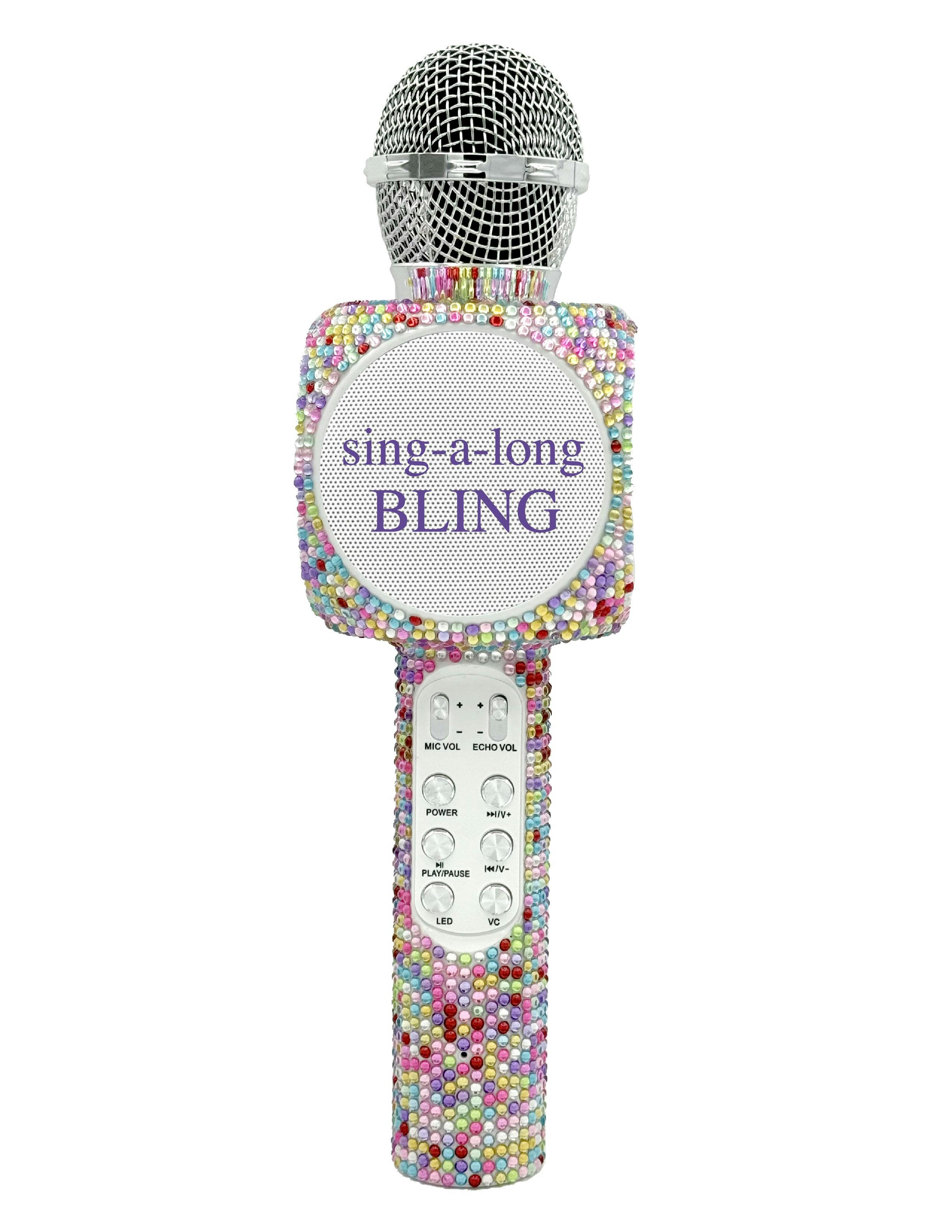 Confetti Bling Karaoke Microphone & Bluetooth Speaker
