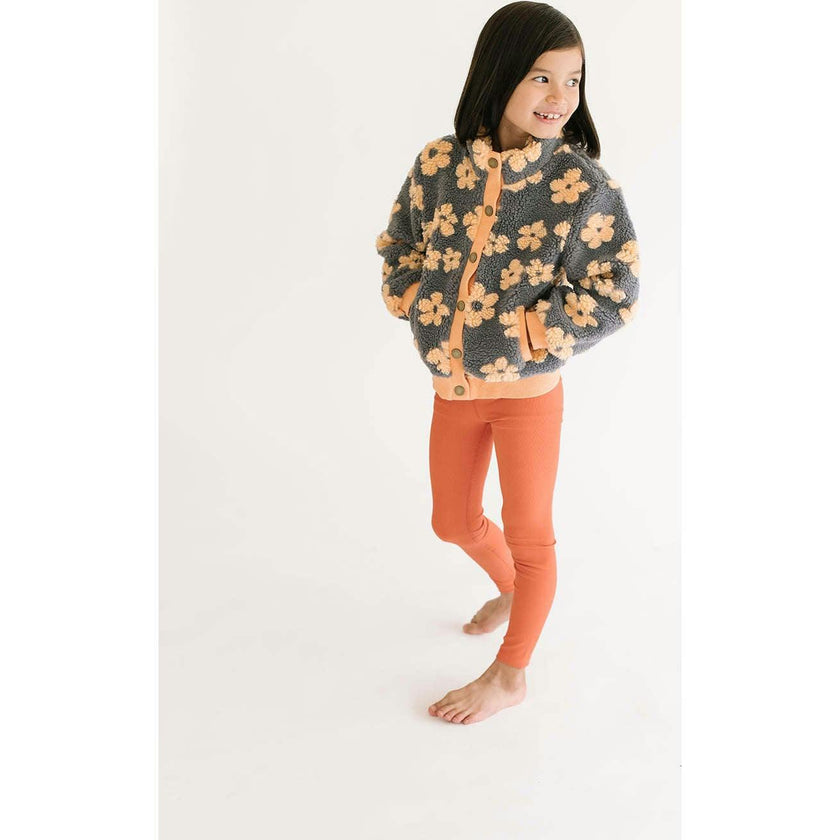 Flower Power Fleece Jacket, Multi Yellow