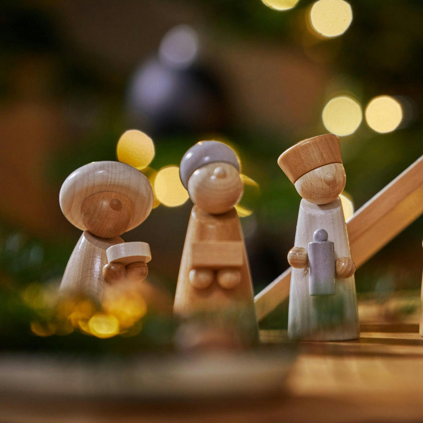 Natural Wood Nativity Scene Play Set