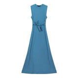A Line Crew Neck Maxi Jumper Dress