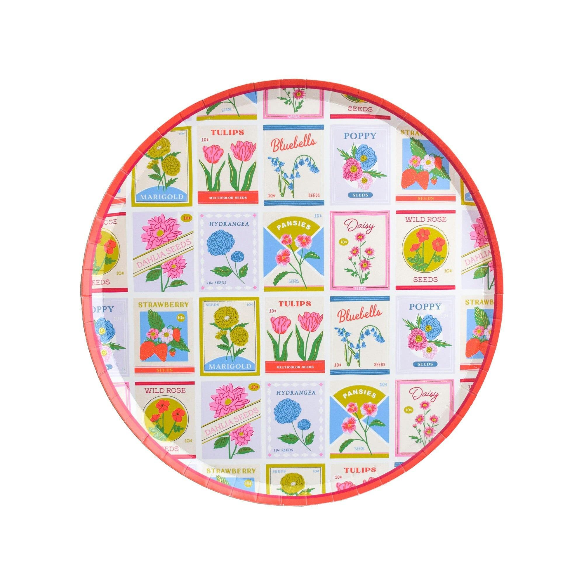 In Bloom Seed Packet Dessert Plates