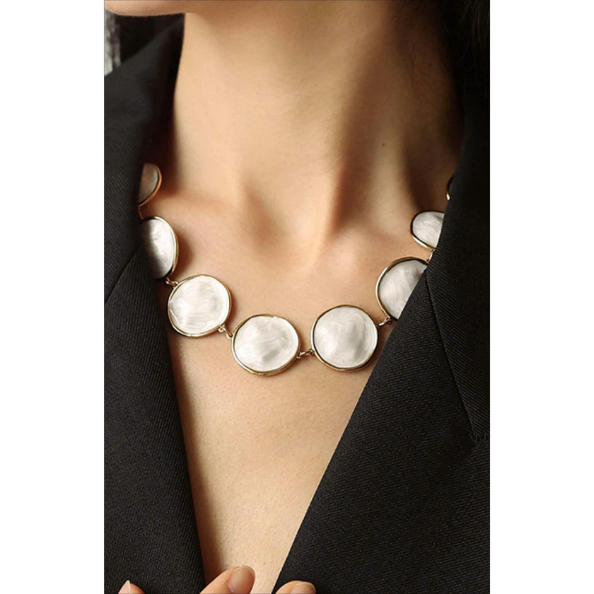 Enamel Ripple Necklace