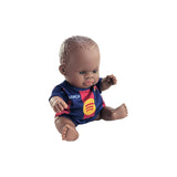 Miniland 8 1/4" Baby Boy Doll with Barcelona Soccer Jersey