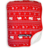 Polar Isle Red Bamboo Sherpa Blanket