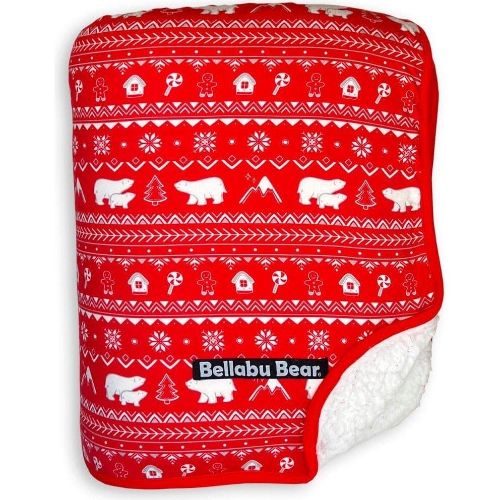 Polar Isle Red Bamboo Sherpa Blanket