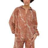 Ginger Button Down Tiger Print Shirt