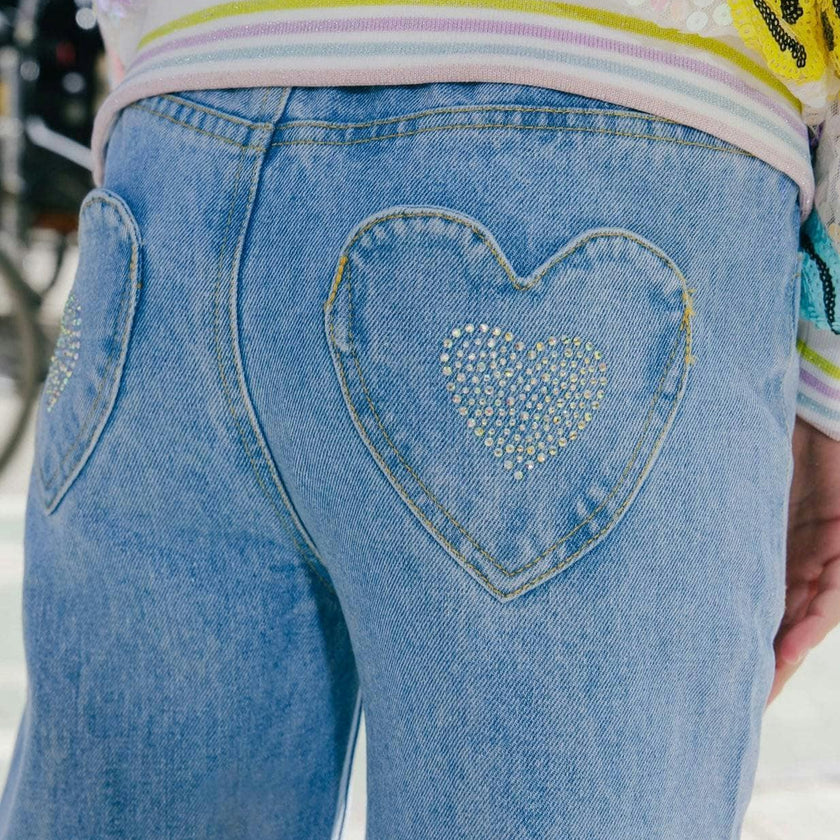Crystal Heart Jeans