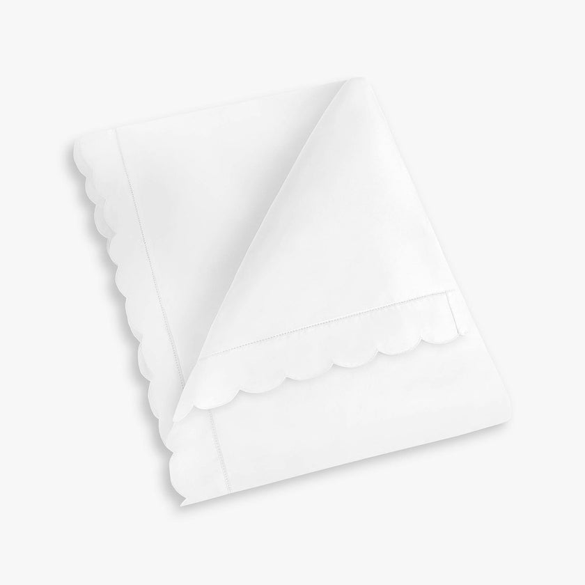 Scalloped Starlight Baby Duvet, White