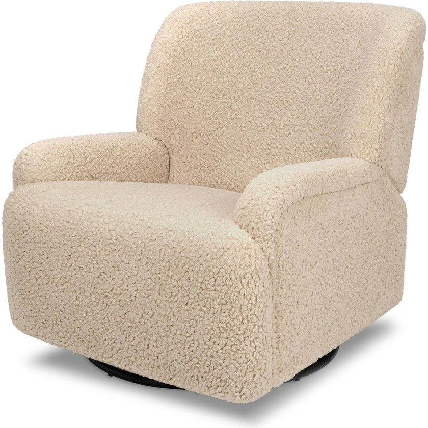 Winslow Extra Wide Recliner And Swivel Glider In Chai Shearling