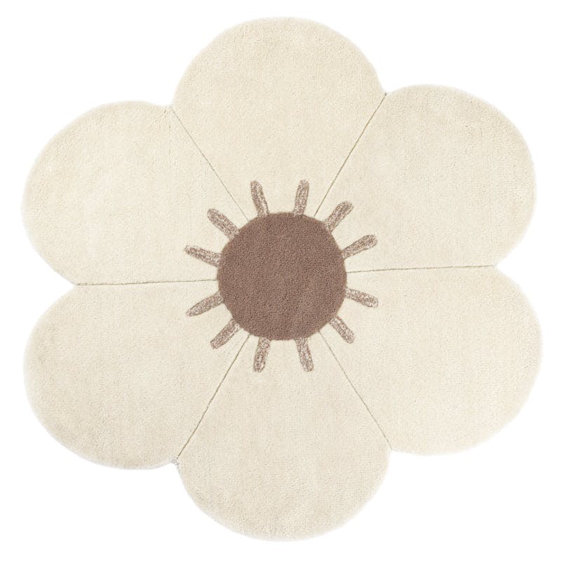 Hand-Tufted Wool Velvet Flower Rug