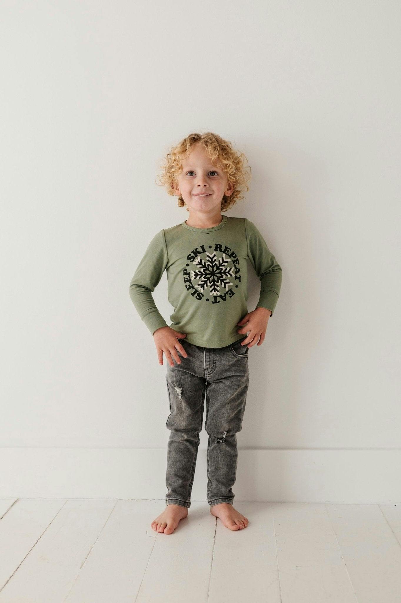 Boys Slim Denim Jeans in Gray