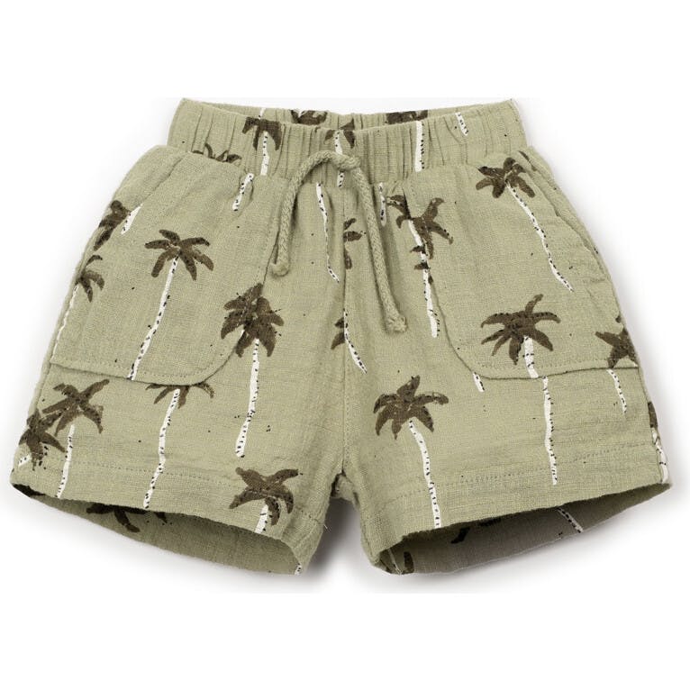 Palm Tree Print Woven Shorts