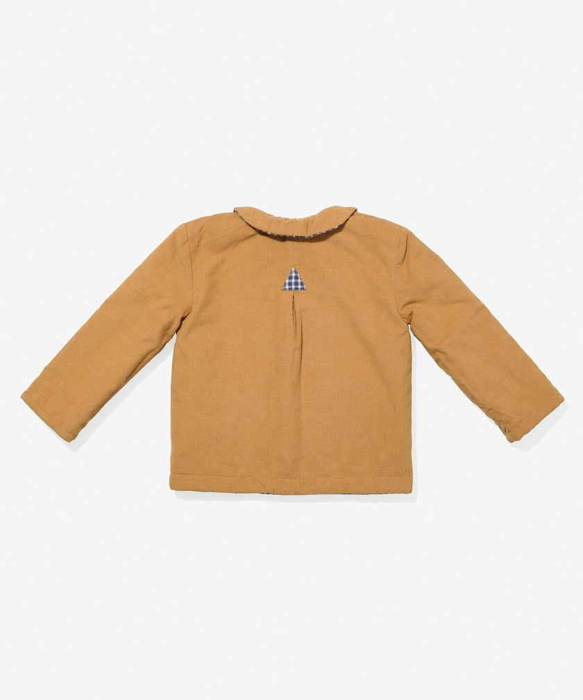 Reversible Quilted Jacket, Marine Tiny Check