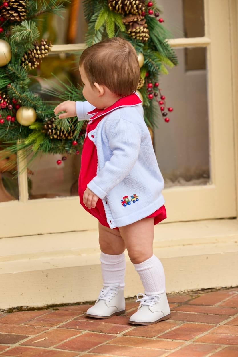 Crochet Cardigan - Holiday Train