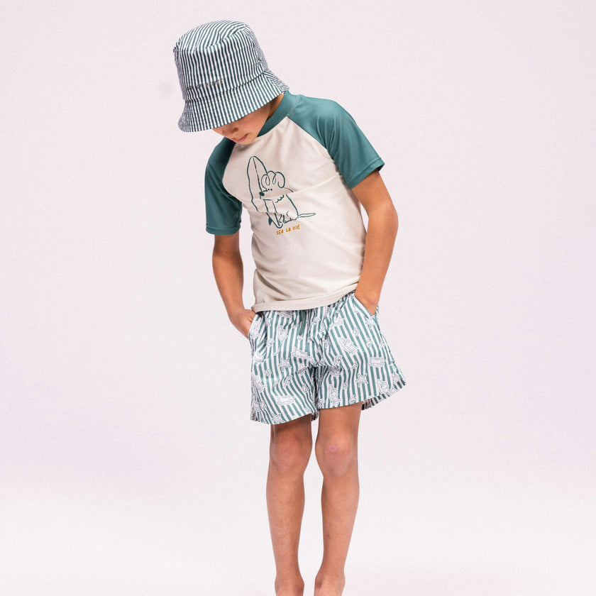 Swim Shorts - Green - Surf Dogs