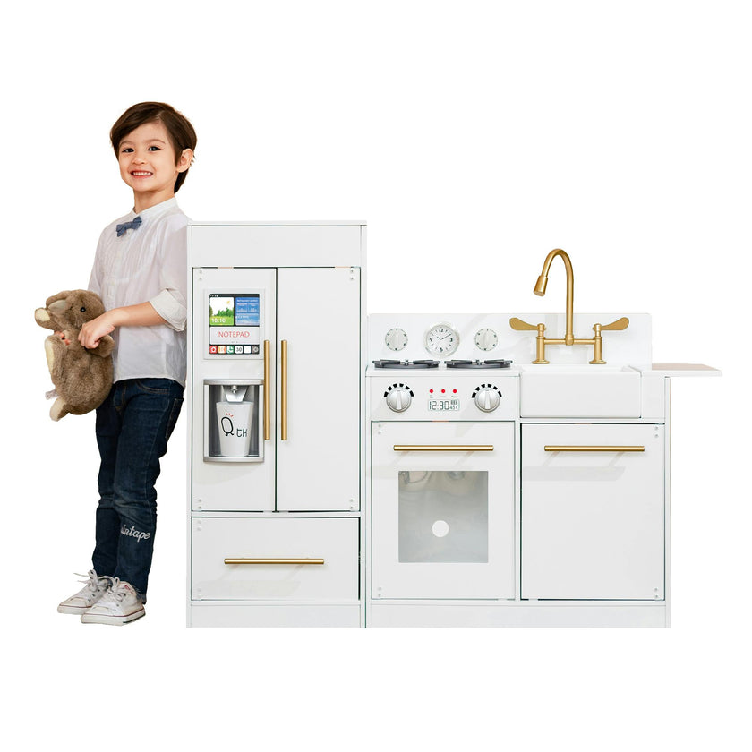Little Chef Charlotte Modern Play Kitchen, White/Gold