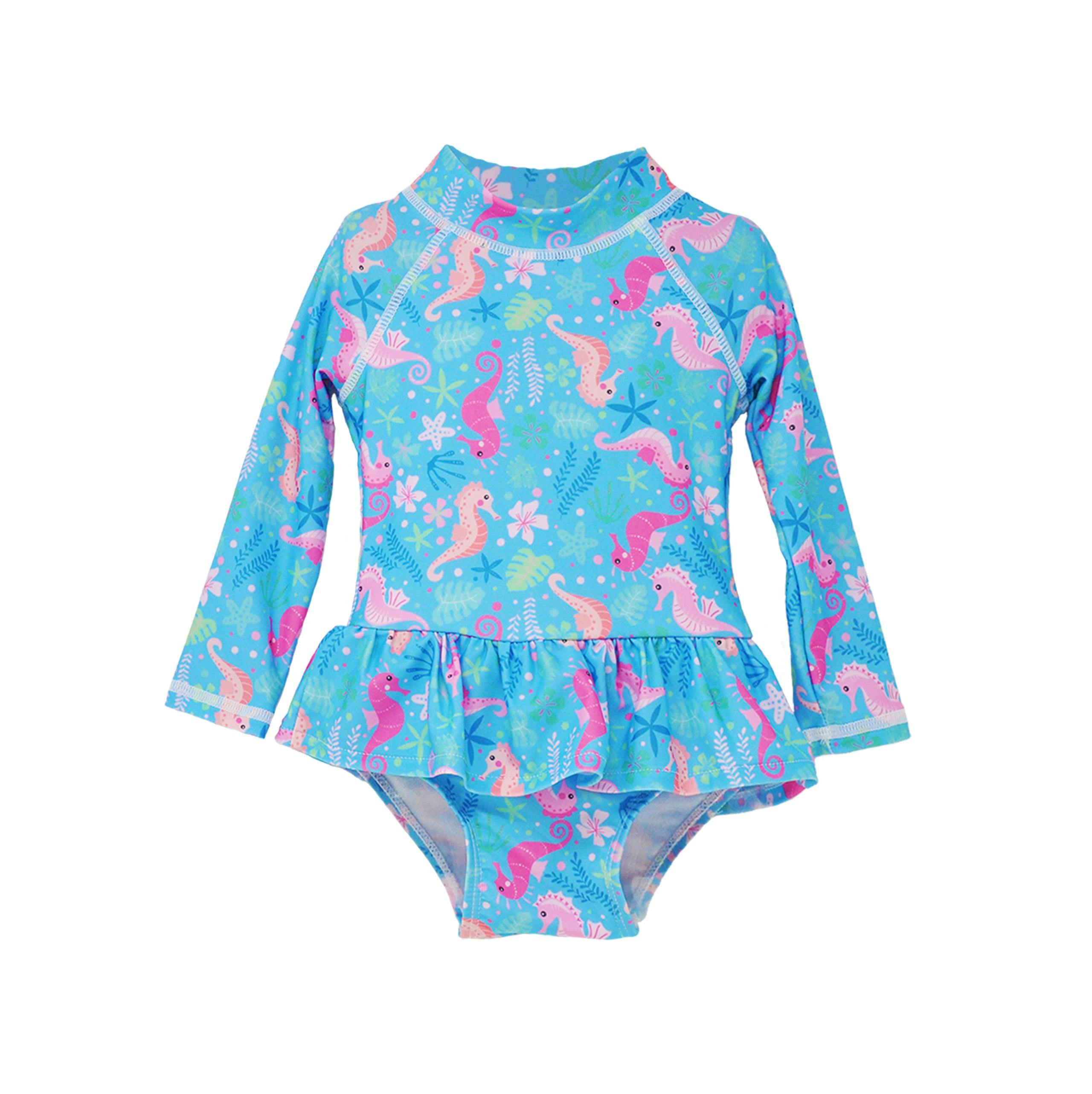 UPF 50+ Alissa Infant Ruffle Rash Guard Swimsuit - New
