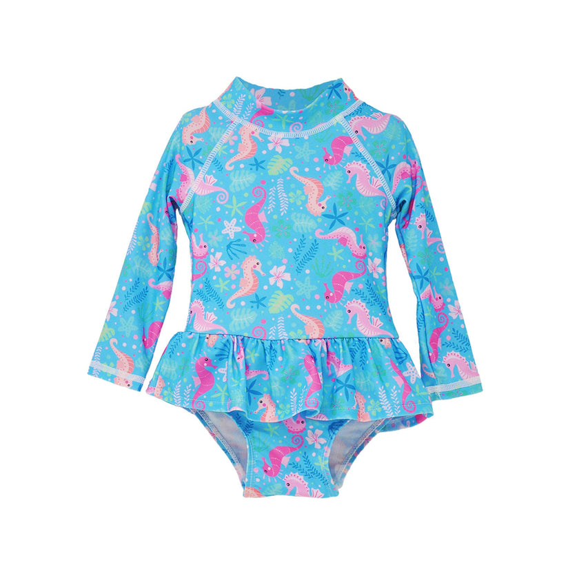 UPF 50+ Alissa Infant Ruffle Rash Guard Swimsuit - New